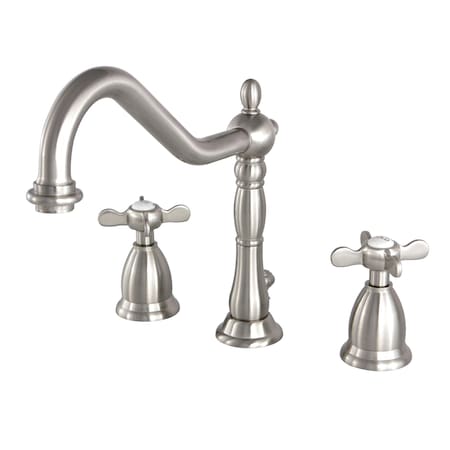 Kingston Brass 8" Widespread Bathroom Faucet, Brushed Nickel KS1998BEX